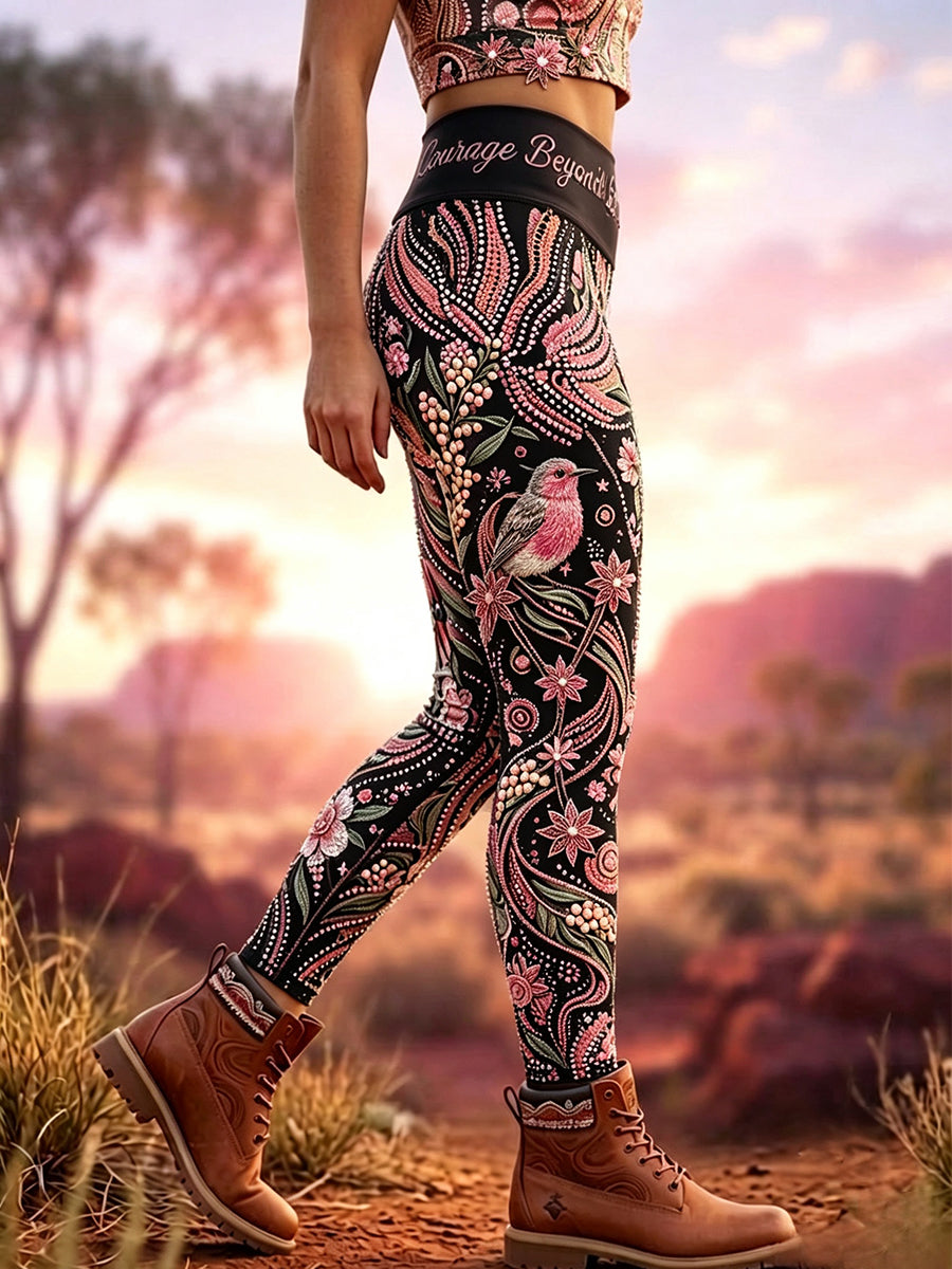Sensibilisation au cancer du sein australien des femmes Sport Stretch Leggings