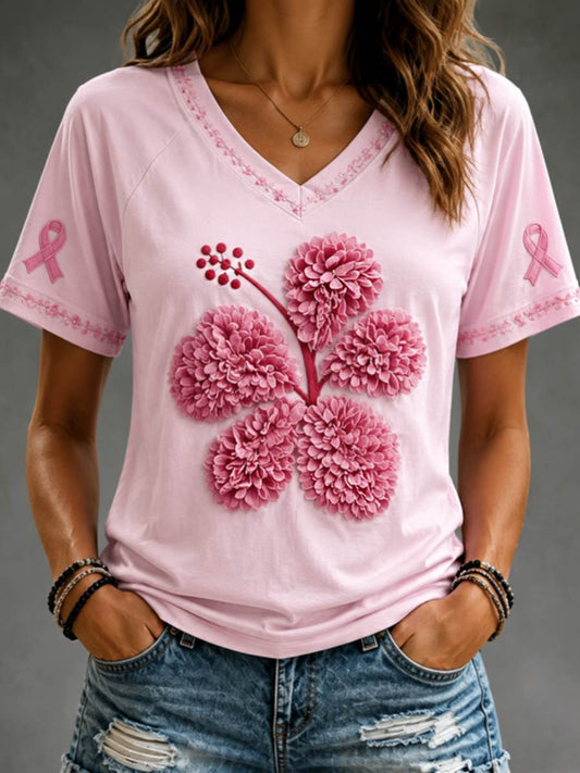 T-shirt femme à col en V et épaules dénudées, manches courtes