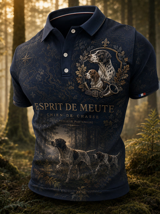 T-shirt à manches courtes pour la saison de chasse française masculine
