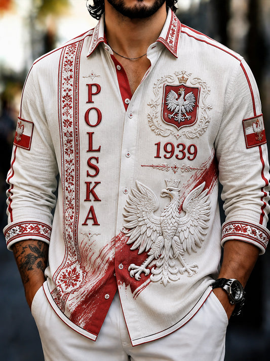 Pamiątkowa koszula na co dzień w stylu vintage