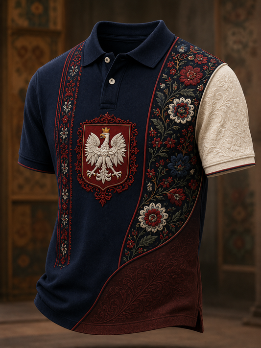 Męska koszula z krótkim rękawem z Polską