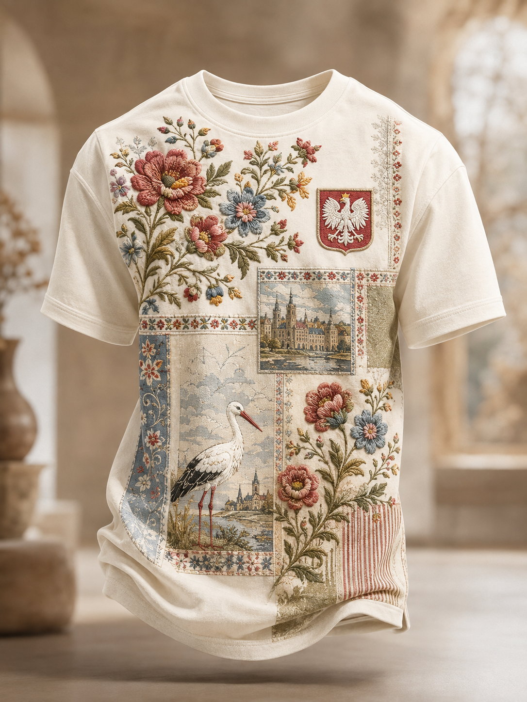 Męski t-shirt z krótkim rękawem z Polską
