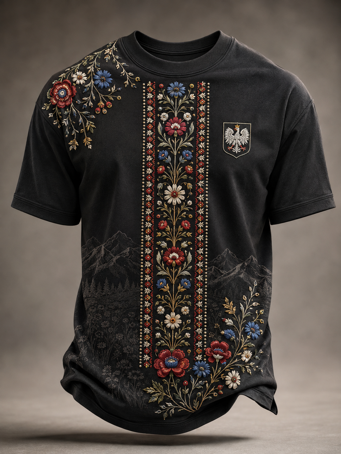 Męski t-shirt z krótkim rękawem z Polską
