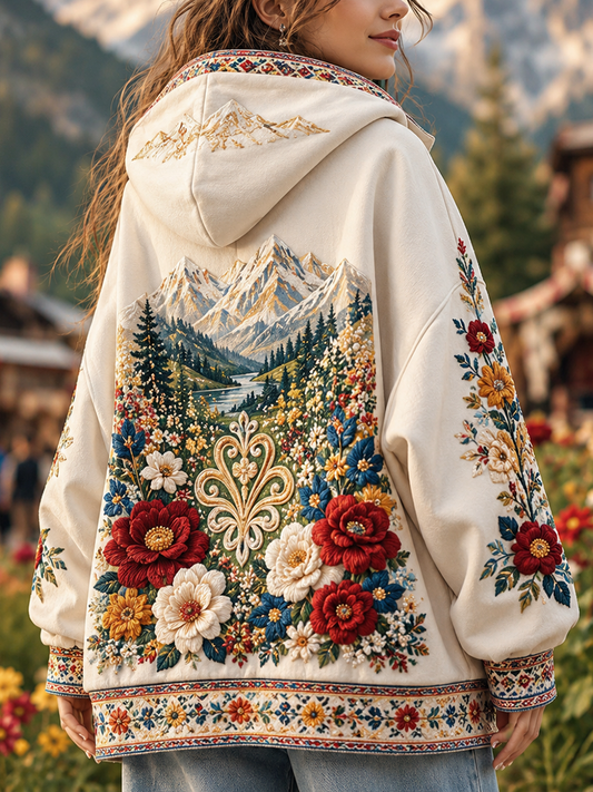 Damski bluza z kapturem i zamkiem błyskawicznym Zakopane Mountains