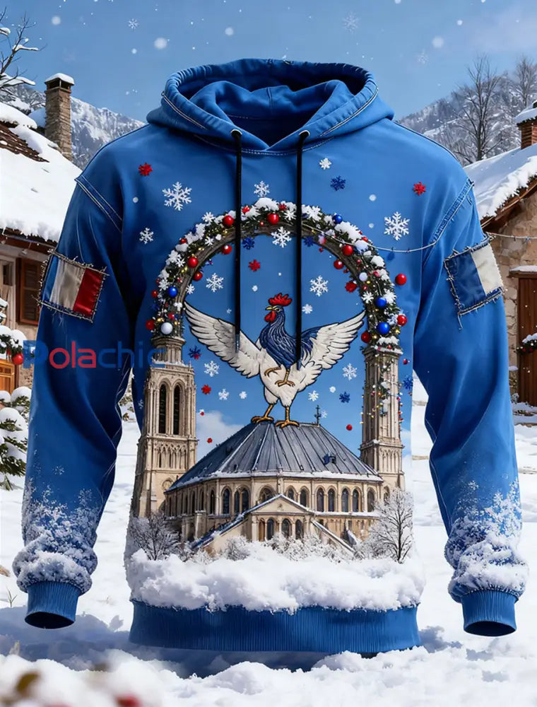 Sweat à capuche décontracté pour homme Drapeau français Ricard A / S