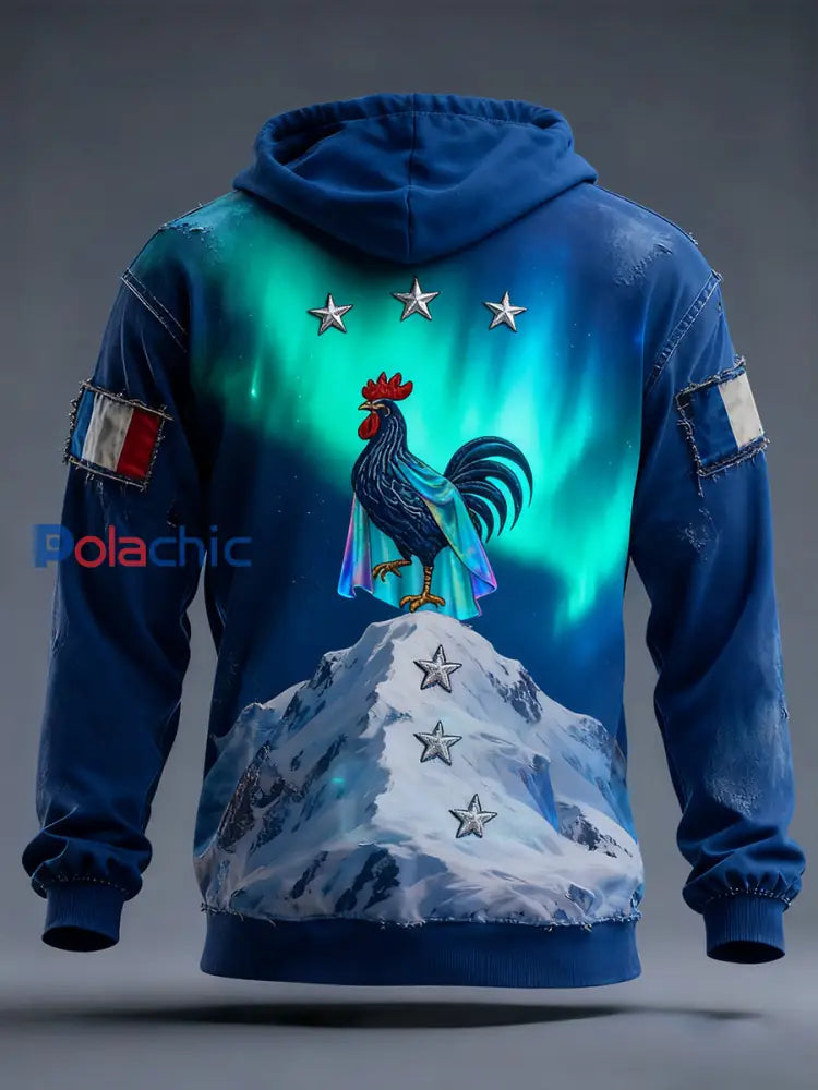 Sweat à capuche décontracté Vintage French Flag Ricard pour homme A / S