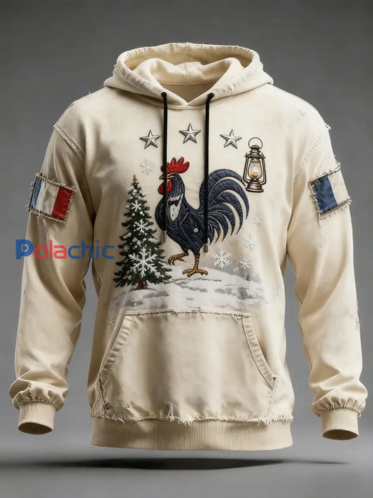 Sweat à capuche décontracté Vintage French Flag Ricard pour homme A / S
