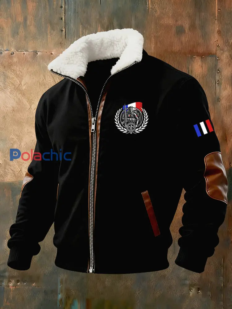 Sweat à capuche à demi-zip décontracté imprimé rétro pour hommes A / S