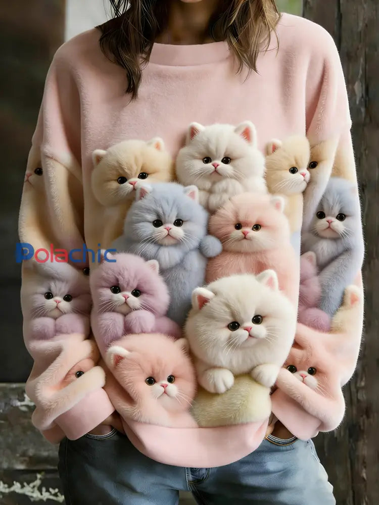 Sweat à capuche en flanelle pour femmes Rose / S