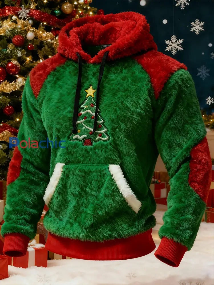 Sweat à capuche en flanelle pour homme Vert / S