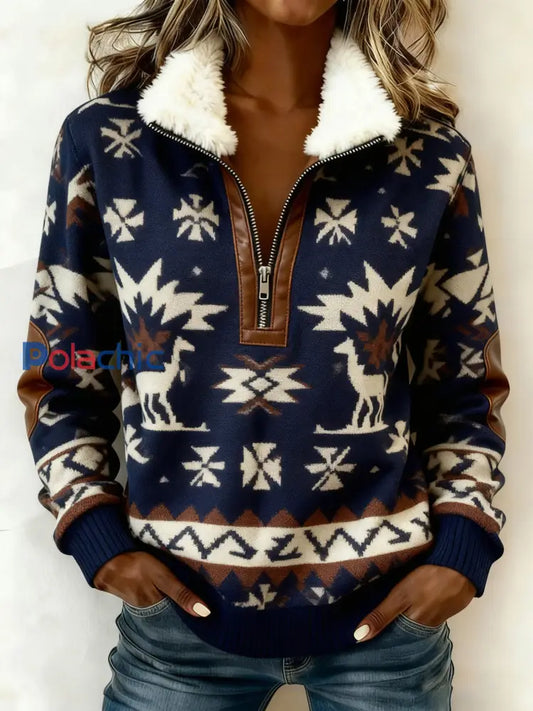 Sweat à capuche en molleton composite décontracté imprimé western vintage pour femmes comme image / S