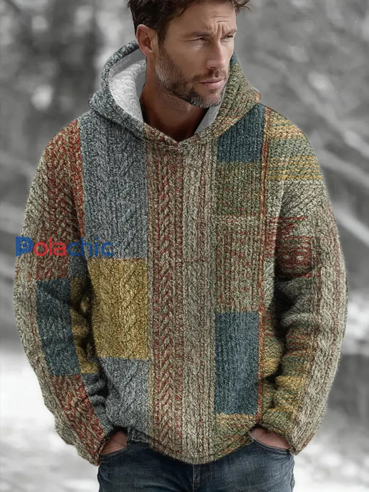 Sweat à capuche géométrique Art Homme comme image / S