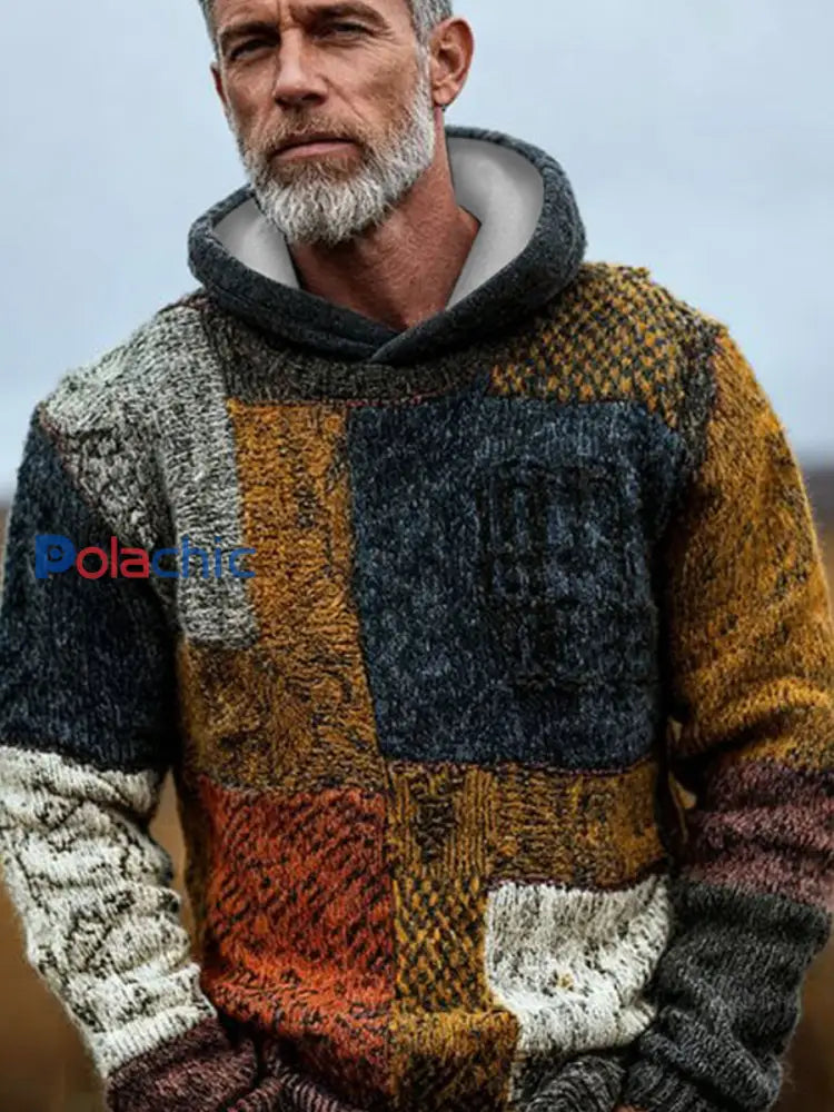 Sweat à capuche géométrique Art Homme comme image / S