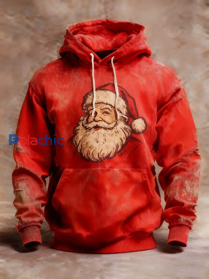 Sweat à capuche Vintage Santa Claus Homme Rouge / S