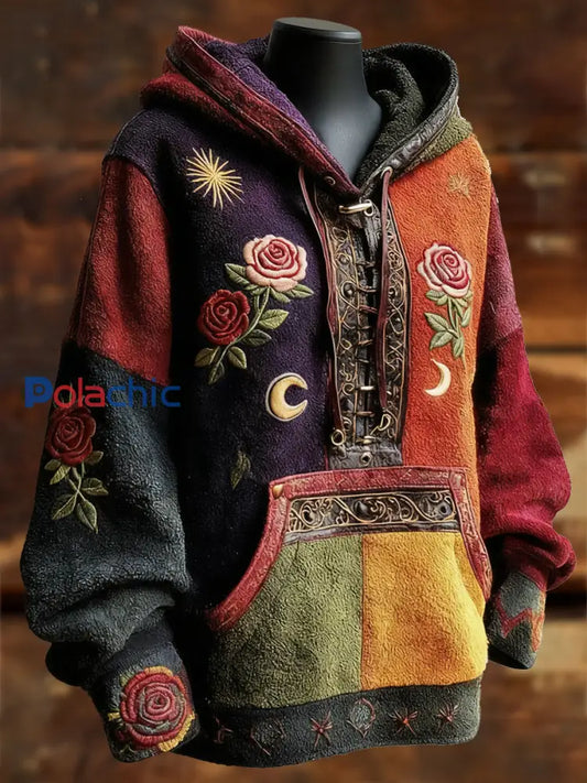 Sweat femme bohème imprimé floral comme image / S