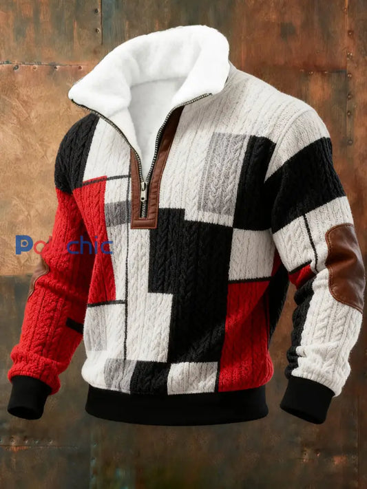 Sweat Géométrique Art Polaire Homme comme image / S