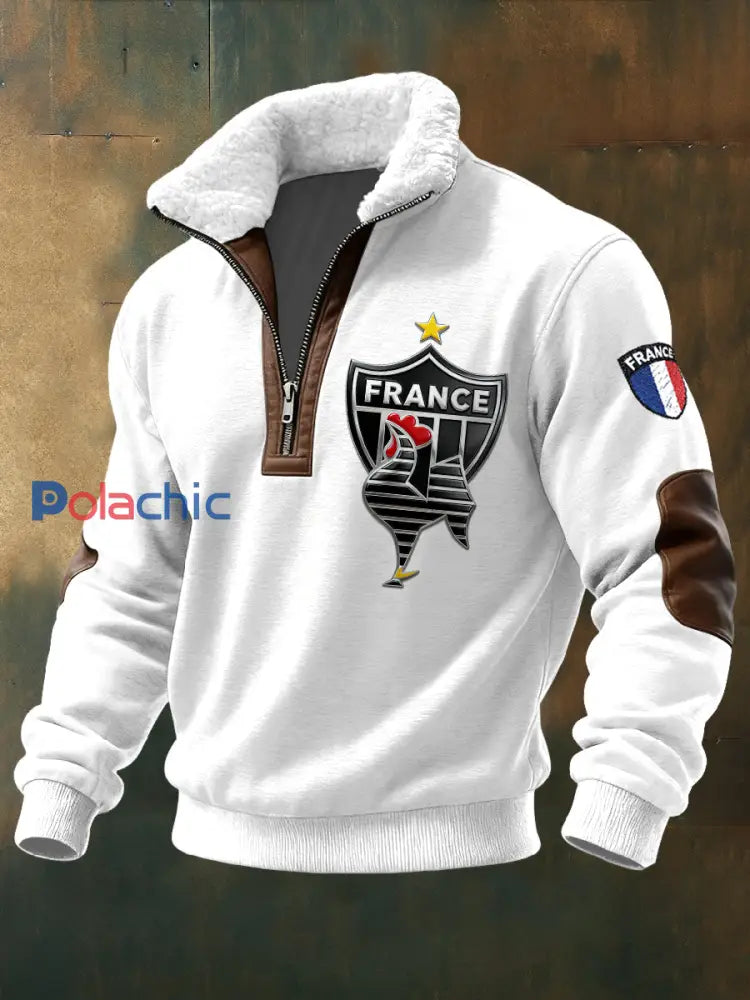 Sweat Homme Coq Français Blanc Décontracté Blanc / S