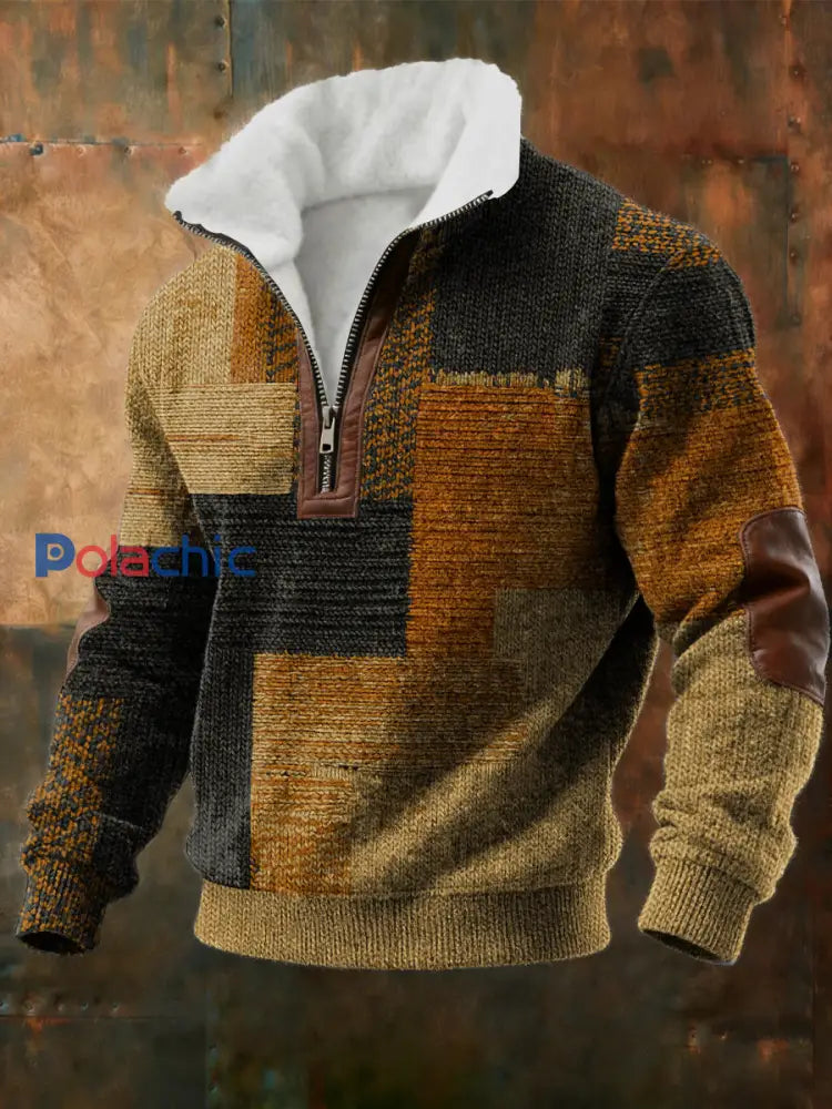Sweat Homme Géométrique Art Doublé De Polaire comme image / S