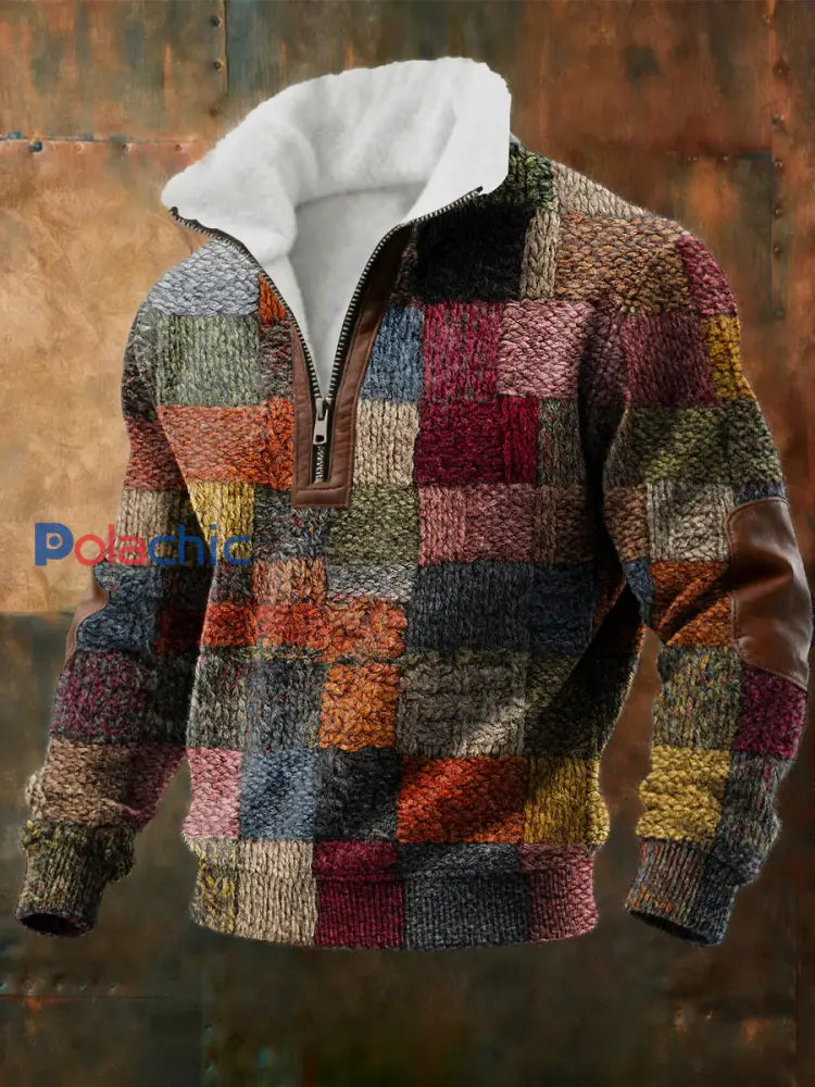 Sweat Homme Géométrique Art Doublé De Polaire comme image / S