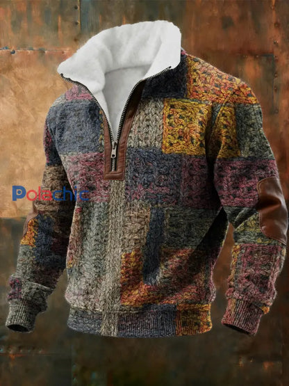 Sweat Homme Géométrique Art Doublé De Polaire comme image / S