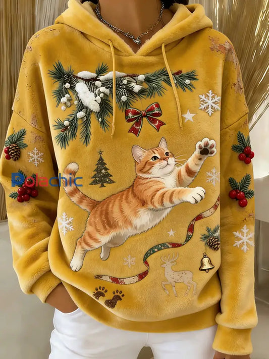 Sweat-shirt à capuche en flanelle à imprimé animal rétro femme A / S