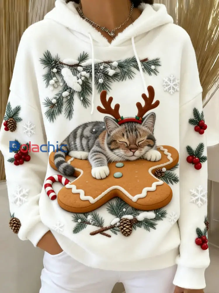 Sweat-shirt à capuche en flanelle à imprimé animal rétro femme A / S