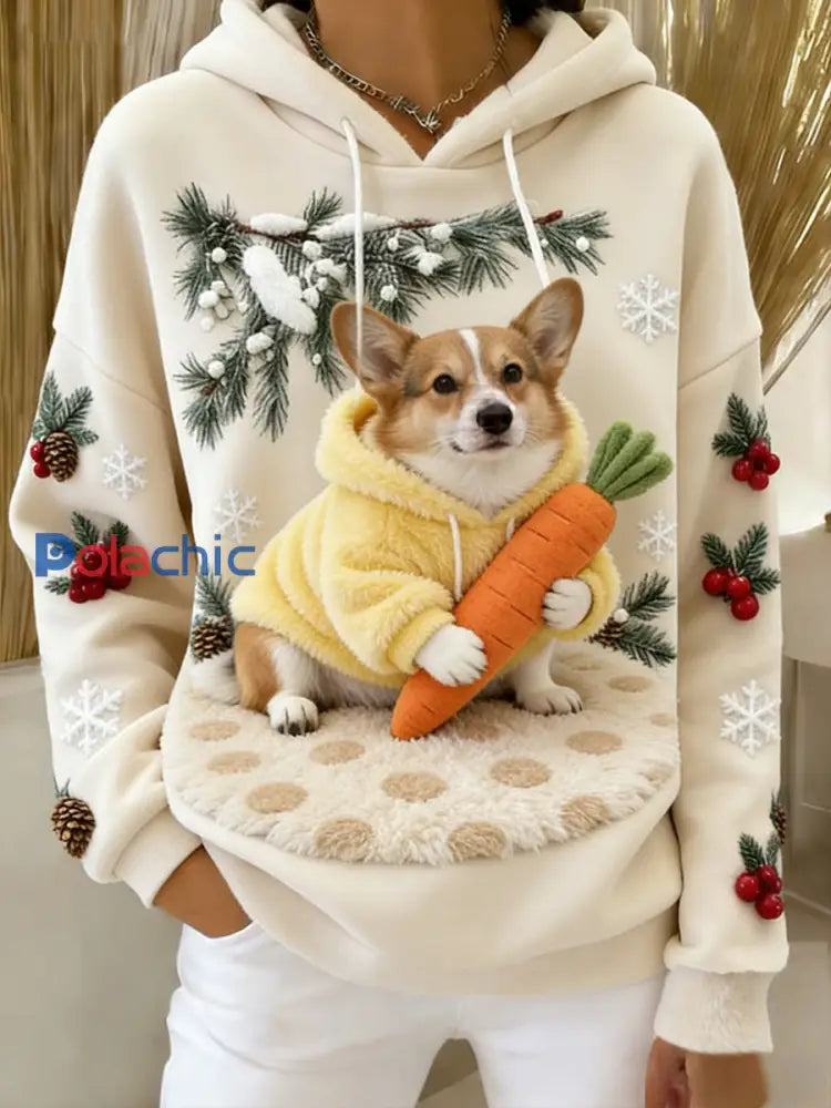 Sweat-shirt à capuche en flanelle à imprimé animal rétro femme A / S