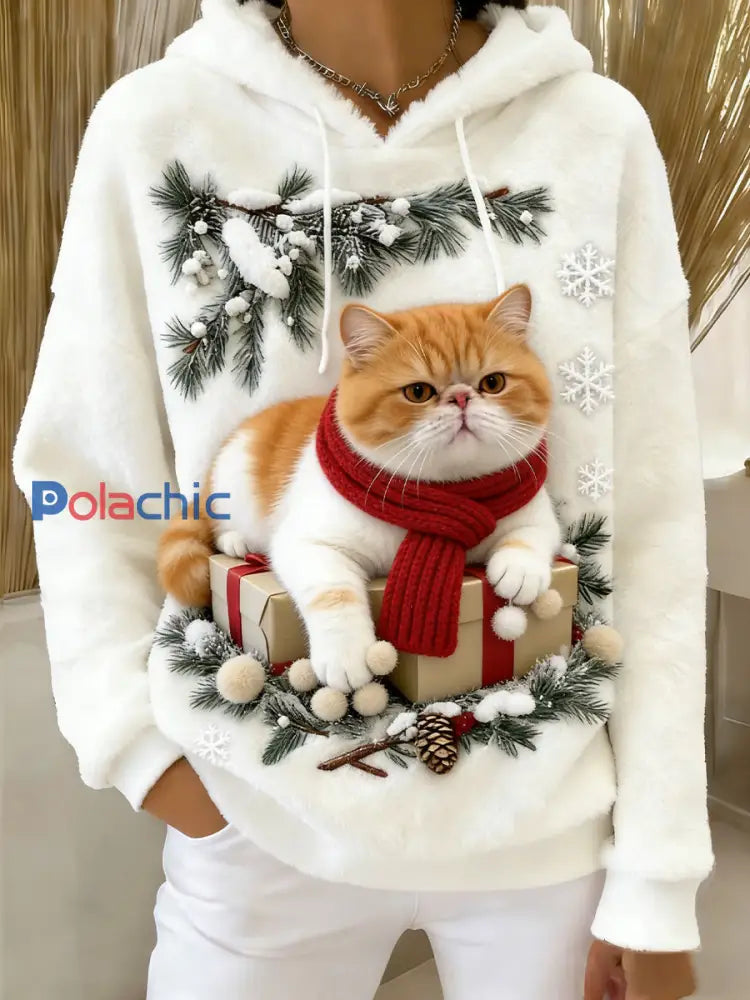 Sweat-shirt à capuche en flanelle à imprimé animal rétro femme A / S