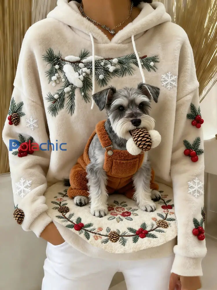 Sweat-shirt à capuche en flanelle à imprimé animal rétro femme A / S