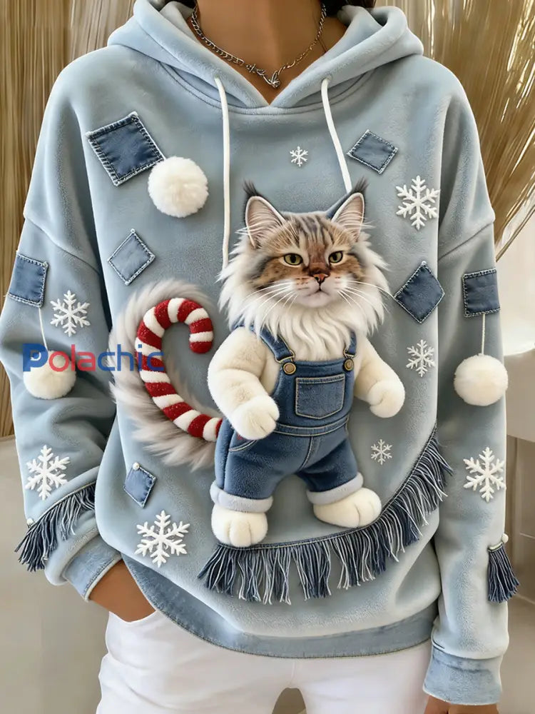 Sweat-shirt à capuche en flanelle à imprimé animal rétro femme A / S
