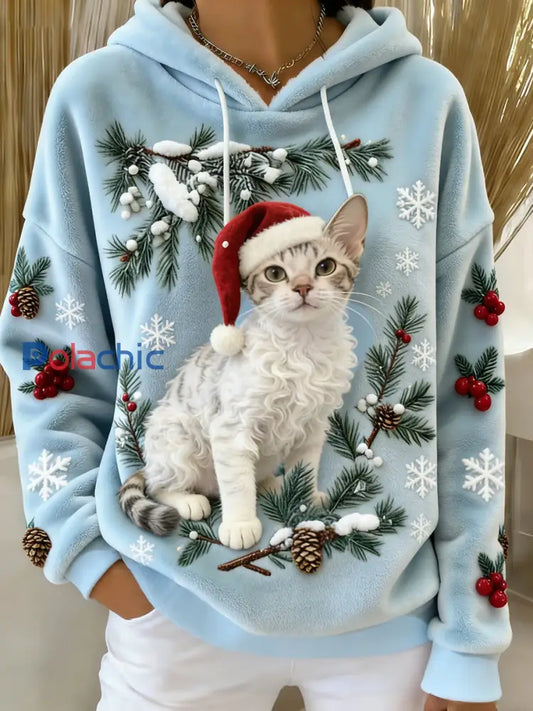 Sweat-shirt à capuche en flanelle à imprimé animal rétro femme A / S