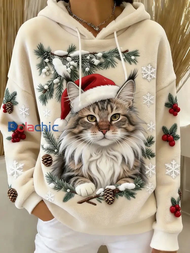 Sweat-shirt à capuche en flanelle à imprimé animal rétro femme A / S