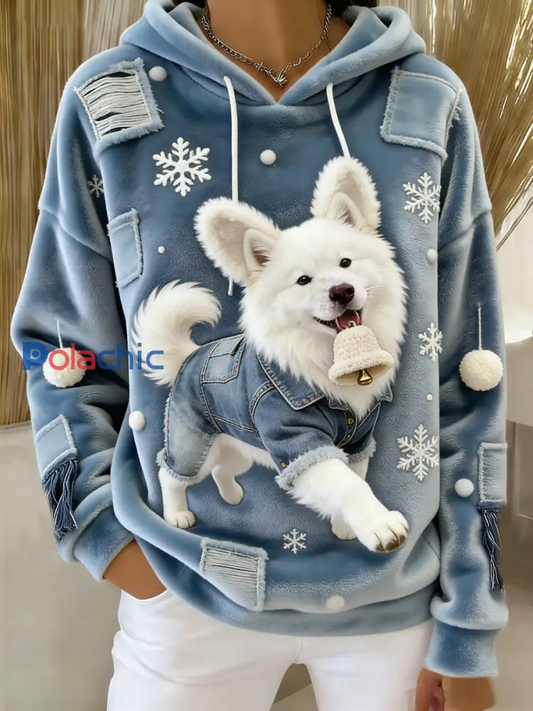 Sweat-shirt à capuche en flanelle à imprimé animal rétro femme A / S