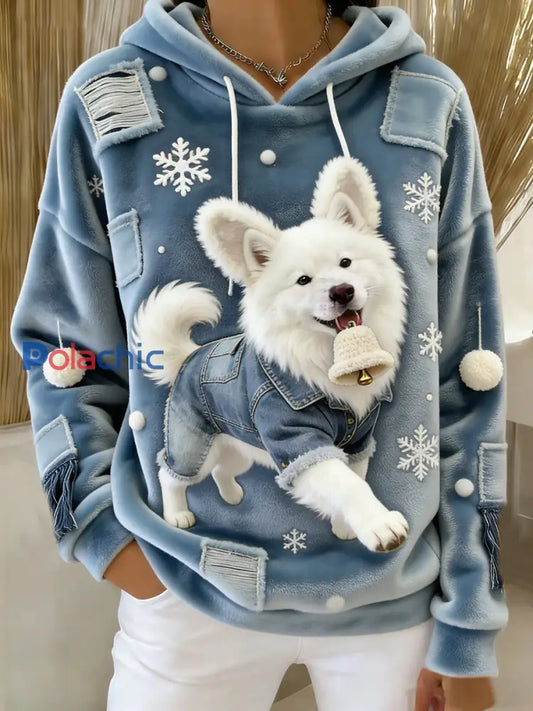 Sweat-shirt à capuche en flanelle à imprimé animal rétro femme A / S