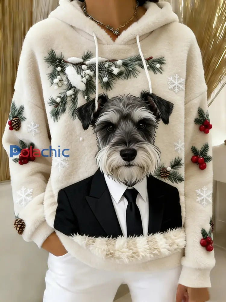 Sweat-shirt à capuche en flanelle à imprimé animal rétro femme A / S