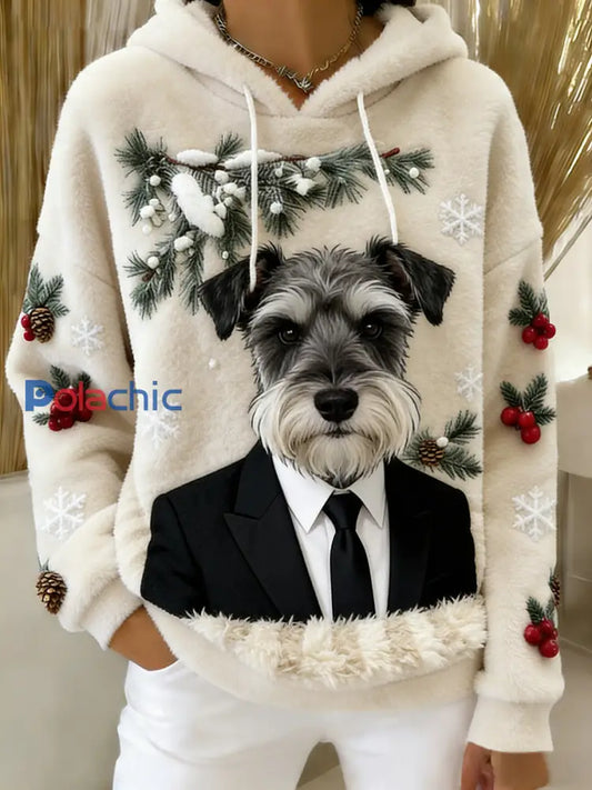 Sweat-shirt à capuche en flanelle à imprimé animal rétro femme A / S