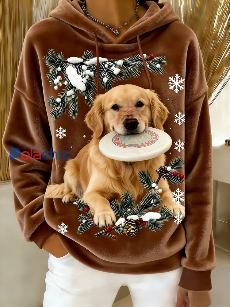 Sweat-shirt à capuche en flanelle à imprimé animal rétro femme A / S