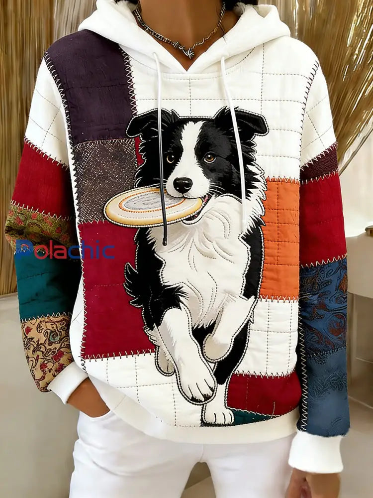 Sweat-shirt à capuche en flanelle à imprimé animal rétro femme A / S