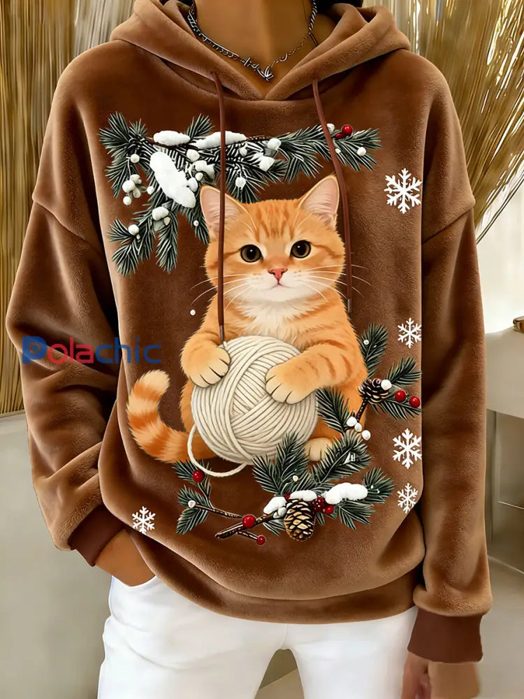 Sweat-shirt à capuche en flanelle à imprimé animal rétro femme A / S