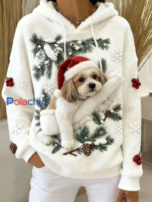 Sweat-shirt à capuche en flanelle à imprimé animal rétro femme A / S