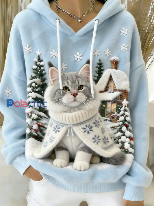 Sweat-shirt à capuche en flanelle à imprimé animal rétro femme A / S