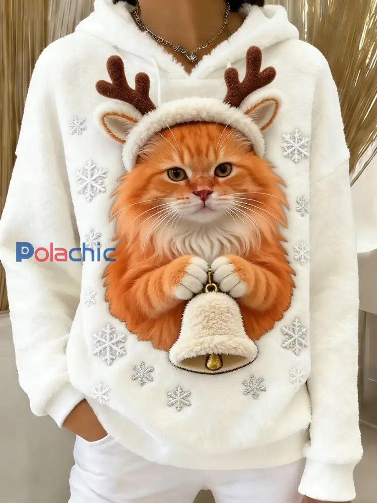 Sweat-shirt à capuche en flanelle à imprimé animal rétro femme A / S