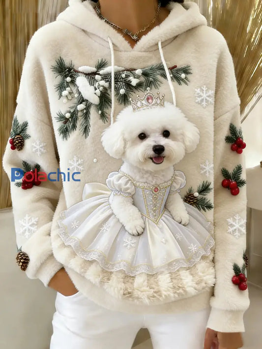 Sweat-shirt à capuche en flanelle à imprimé animal rétro femme A / S