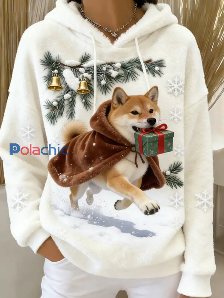 Sweat-shirt à capuche en flanelle à imprimé animal rétro femme A / S