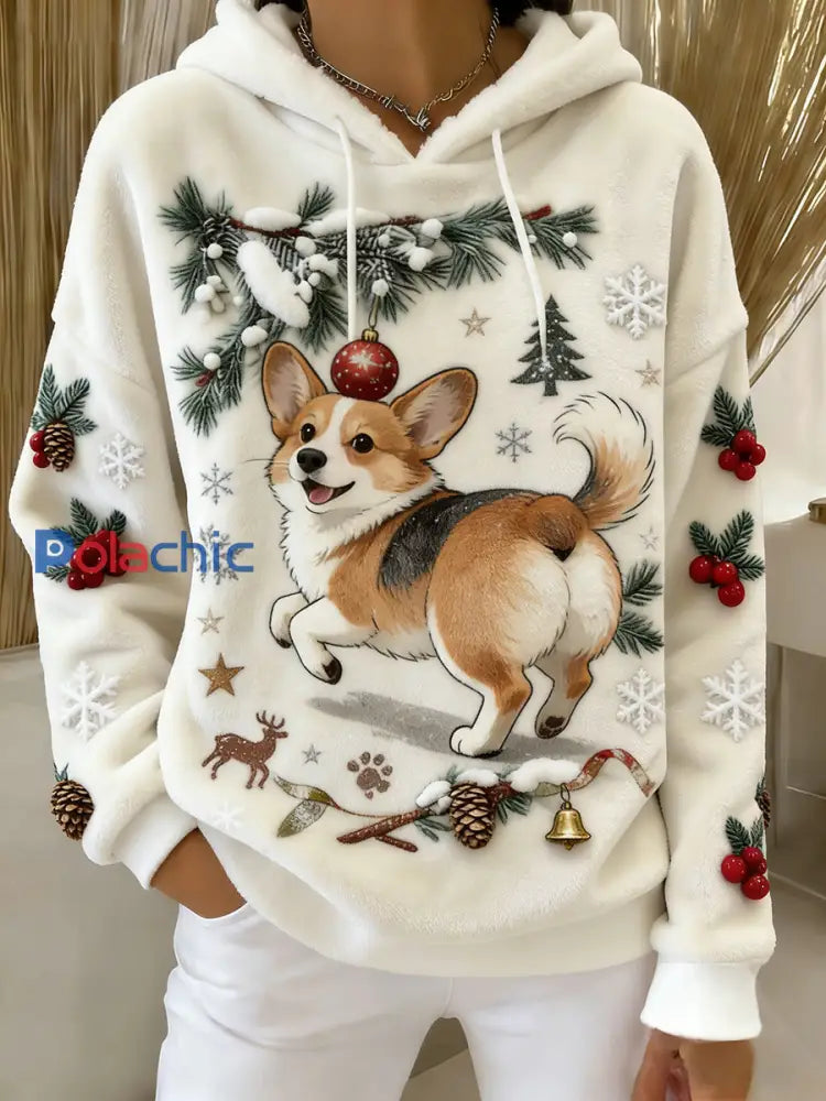 Sweat-shirt à capuche en flanelle à imprimé animal rétro femme A / S