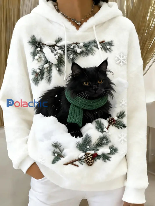 Sweat-shirt à capuche en flanelle à imprimé animal rétro femme A / S