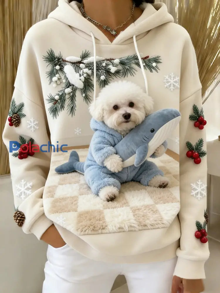 Sweat-shirt à capuche en flanelle à imprimé animal rétro femme A / S