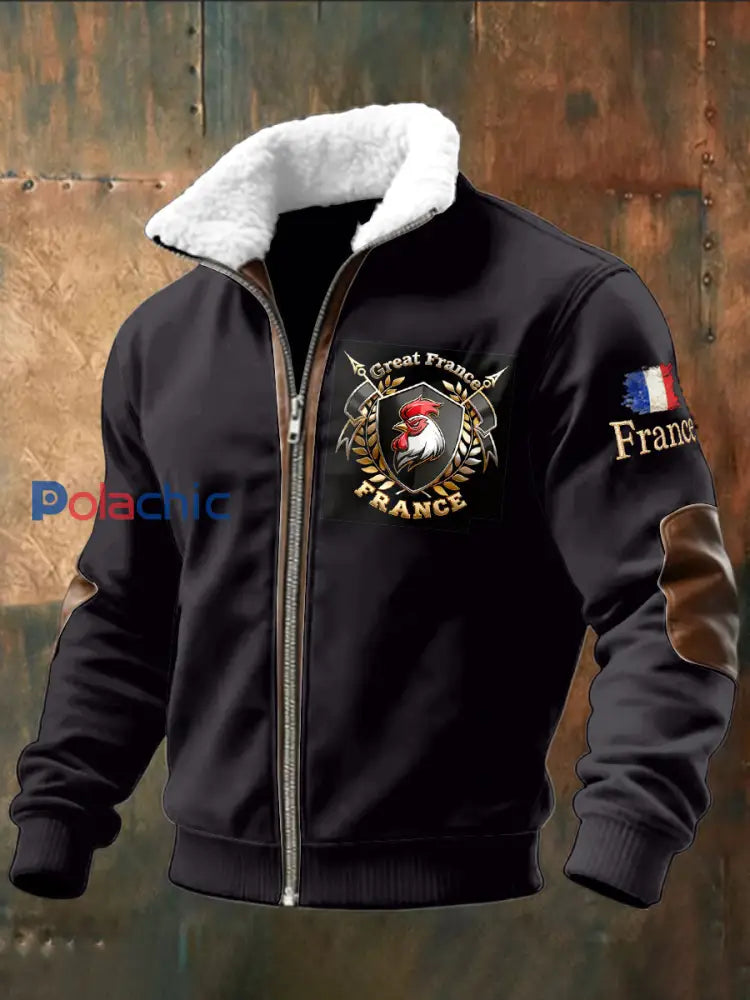 Sweat-shirt à capuche French Rooster pour homme Noir / S