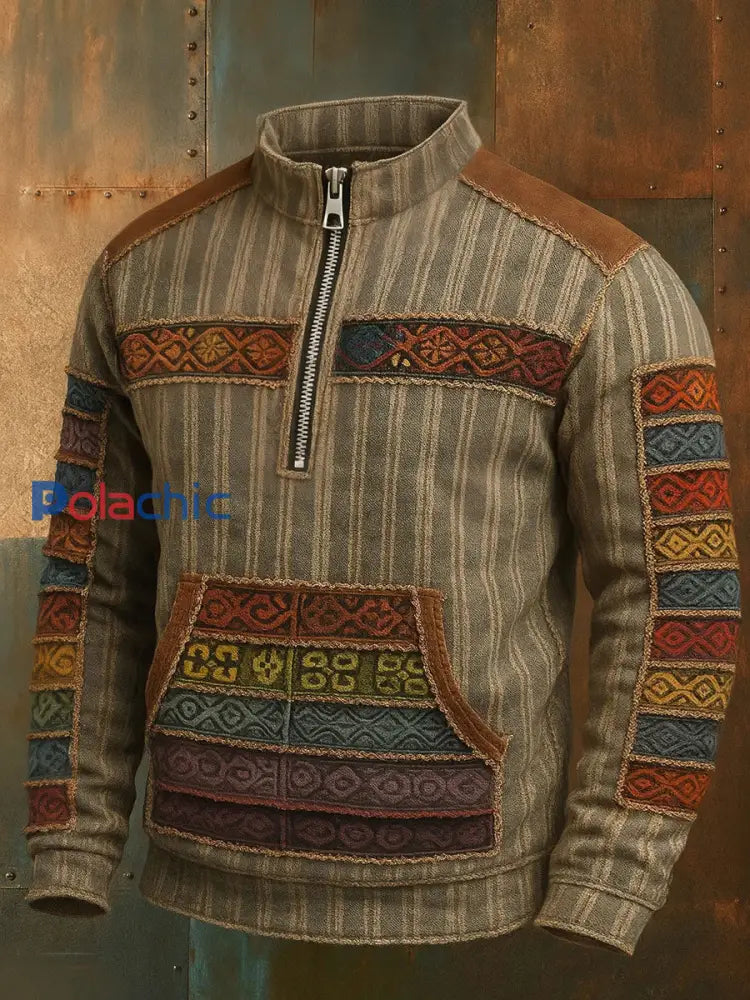 Sweat-shirt à imprimé d’art de style occidental pour hommes comme image / S