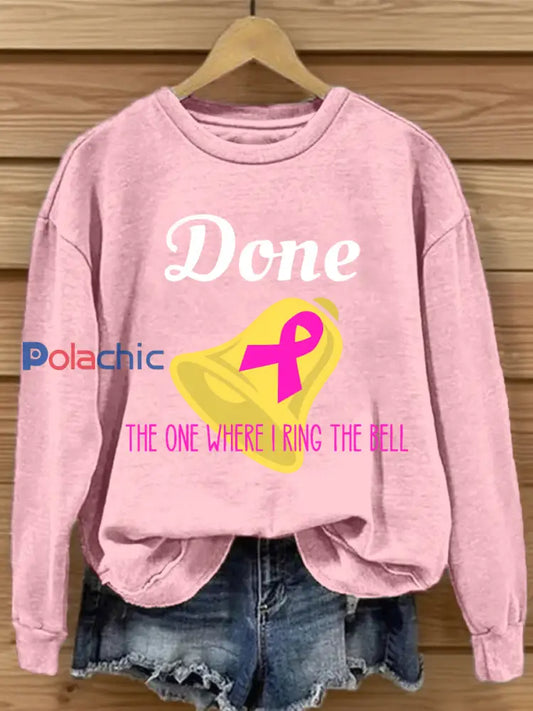 Sweat-shirt à imprimé The One When I Ring The Bell Femme Rose / S